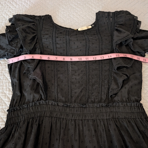 LoveShackFancy Black Ruffled Mini Dress - Picture 6 of 11